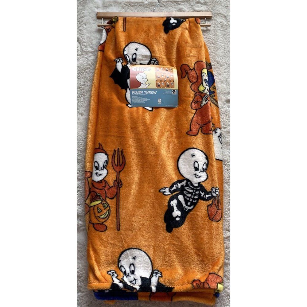 Casper the Friendly Ghost & Wendy Blanket Throw 50x70” Halloween‎ Costumes NEW